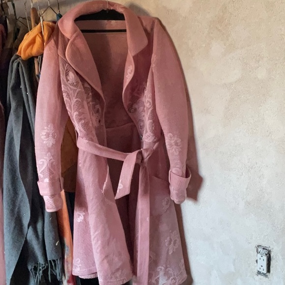 Pink lace swing summer dress jacket - Picture 3 of 7